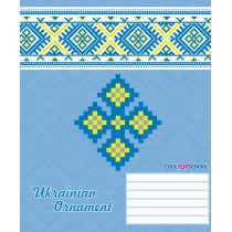 Зошит 12 аркушів, клітинка, "Ukrainian Ornament"