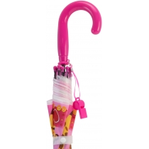 Парасоля дитяча тростина напівавтомат Economix JOLLY ZOO, рожева