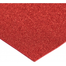 Фоаміран з блискітками на клейкій основі, 20х30 см, 2 мм, червоний