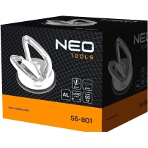 Присоска вакуумна NEO, для скла, одинарна, алюмінієвий корпус, діаметр 120 мм, 50 кг