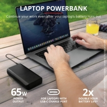 Портативний зарядний пристрій Trust Laro 65W USB-C 20.000 mAh for laptop Black