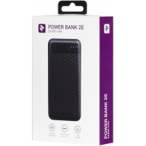 Акумулятор портативний літій-іонний Power bank 2E 20000мА·год 18Вт PD, QC, чорний