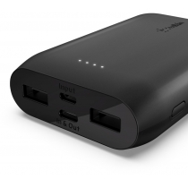 Акумулятор портативний літій-іонний Power Bank Belkin 10000мА·год 15Вт, 2хUSB-A/USB-C, чорний