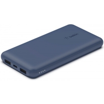 Акумулятор портативний літій-іонний Power Bank Belkin 10000мА·год 15Вт, 2хUSB-A/USB-C, блакитний