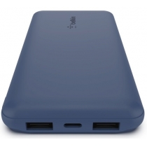 Акумулятор портативний літій-іонний Power Bank Belkin 10000мА·год 15Вт, 2хUSB-A/USB-C, блакитний