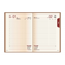 Щоденник датований 2024, OSTRICH, червоний, кремовий блок, А5