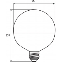 Лампа EUROLAMP LED філамент G95 12W E27 4000K (deco) (50)