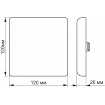 LED світильник безрамковий квадратний VIDEX 15W 4100K