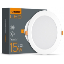 LED світильник Back вбудований круглий VIDEX 15W 5000K