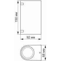 LED Світильник архітектурний AR022B IP54 VIDEX GU10x2