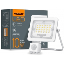 LED прожектор VIDEX F2e 10W 5000K з датчиком руху та освітленості