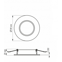 LED світильник Back вбудований круглий VIDEX 4W 5000K