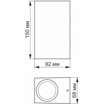 LED Світильник архітектурний AR012G IP54 VIDEX GU10x2