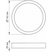 LED Світильник круглий накладний VIDEX 12W 5000K
