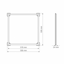 LED панель розбірна ART VIDEX 40W 5000K