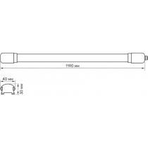 LED світильник IP65 лінійний TITANUM 36W 1,2М 6500K