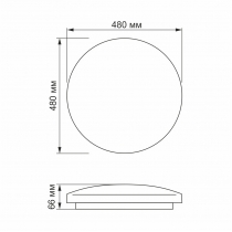 LED світильник настінно-стельовий VIDEX 48W 4100K прямокутники