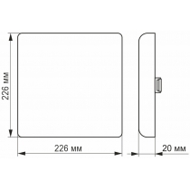 LED світильник безрамковий квадратний VIDEX 33W 4100K