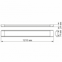 LED світильник лінійний VIDEX 36W 1,2М 4100K