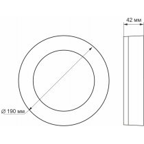 LED світильник ART IP65 круглий VIDEX 15W 5000K