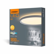 LED світильник з декоративною підсвіткою VIDEX 18W 4000K білий