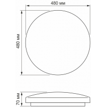 LED світильник настінно-стельовий Круглий VIDEX 72W 4100K зоряне небо