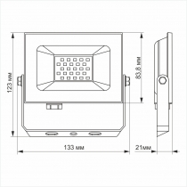 LED прожектор TITANUM TLF206 20W 6000K