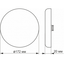 LED світильник безрамковий круглий VIDEX 24W 4100K