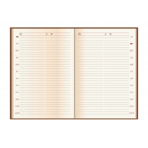 Щоденник недатований, шкіра Cabinet Napa, коричневий, А5