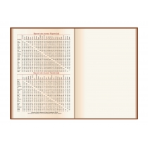 Щоденник недатований, шкіра Cabinet Napa, коричневий, А5