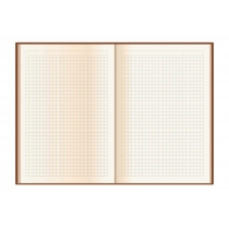 Щоденник недатований, Optima LIZARD, кремовий блок, клітинка, коричневий, А5