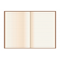 Щоденник недатований, Optima GLOSS, кремовий блок, лінія, коричневий, А5