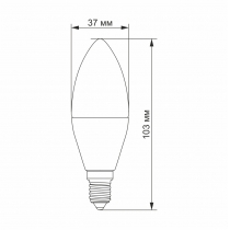 Лампа LED VIDEX C37e 7W E14 4100K