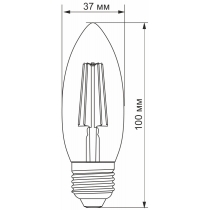 Лампа LED VIDEX Filament C37F 4W E27 4100K