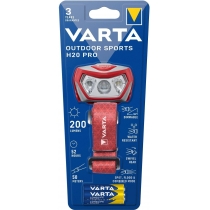 Ліхтар VARTA Налобний Outdoor  Sports H20 Pro IPX4, до 200 люмен, до 50 метрів, біле/червоне світло,