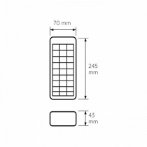 LED світильник аварійний EUROLAMP з акумулятором 45 SMD 9W 6500-7000K сонячна батарея (40)