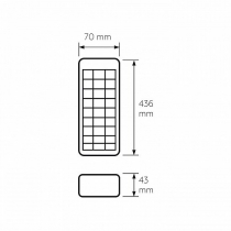 LED світильник аварійний EUROLAMP з акумулятором 60 SMD 12W 6500-7000K (20)