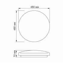 LED світильник функціональний круглий VIDEX STAR 72W 2800-6200K