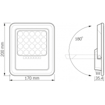 LED прожектор автономний VIDEX 500Lm 5000K