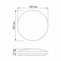 LED світильник функціональний круглий VIDEX WAVE 72W 2800-6200K