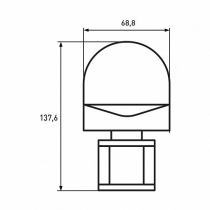 Датчик руху Eurolamp Гачок ST-10A BLACK