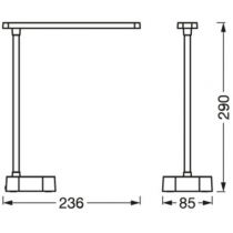 Лампа настільна світлодіодна LEDVANCE LED PANAN FOLD 5W 4000K (плавно димується)