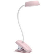 Лампа настольна Philips LED Reading Desk lamp Donutclip 3W, 4000K, 1200mAh (Lithium battery), рожеви