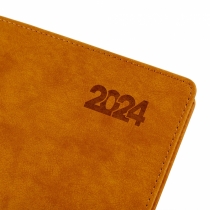 Щоденник датований А5 2024 Leo Planner "Case", інтегральний, 368 стор., гірчичний