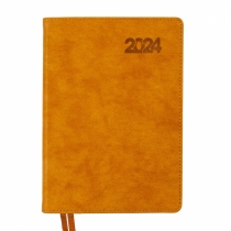 Щоденник датований А5 2024 Leo Planner "Case", інтегральний, 368 стор., гірчичний