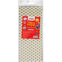 Папір тішью, 20г/м, 2 аркуші 50*70 см Golden Dots