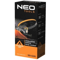 Ліхтар налобний Neo Tools акумуляторний, 1200мАг, 800лм, 10Вт, 3 функції освітлення, IP20