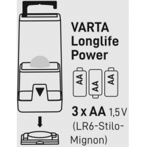 Ліхтар VARTA Кемпінговий  Ambiance  L10 , IP54, до 150 люмен, до 250 годин роботи, 3хАА