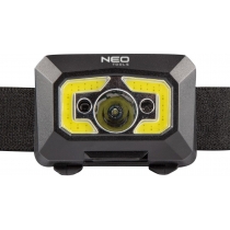 Ліхтар налобний Neo Tools акумуляторний, 1200мАг, 250лм, 3Вт, 5 функцій освітлення, червоне світло,