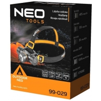 Ліхтар налобний Neo Tools акумулятор/батарейки, 4000мАг або ААх3, 2000лм, 20Вт, 5 функцій освітлення